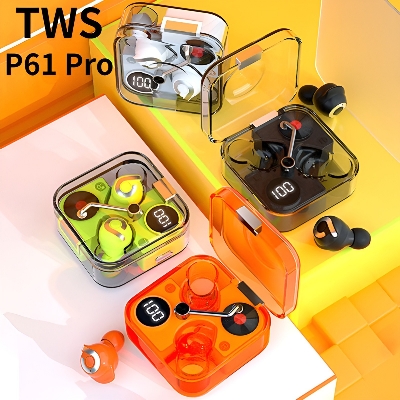 Picture of Extra Bass P61 Pro Transparent Noise Reduction True Wireless Earbuds \ No product will be return after The Seal is broken
