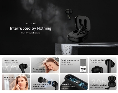 Picture of QCY T13 ANC TWS Earbuds- Black Color \ No product will be return after The Seal is broken