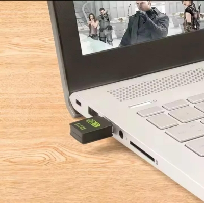 Picture of TECHG 600Mbps Dual Band WiFi + Bluetooth Adapter For Windows PC/Laptop- (Driver Free Version, WiFi Hotspot Supported, 2.4GHz + 5GHz)