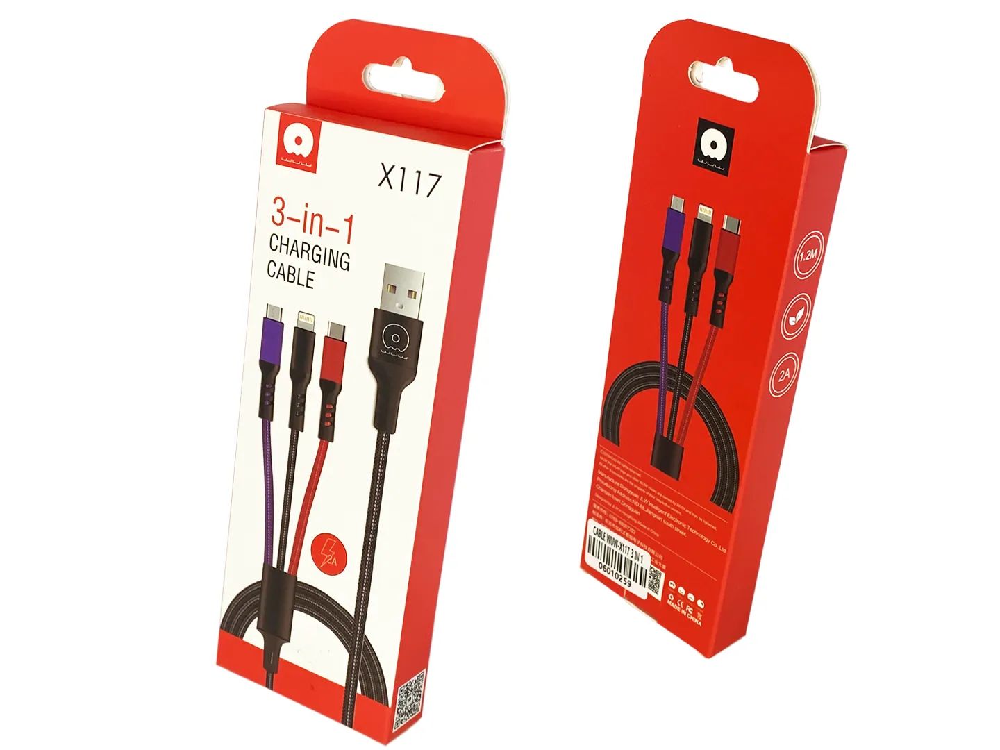 Picture of WUW X117 3-In-1 2A Charging Cable