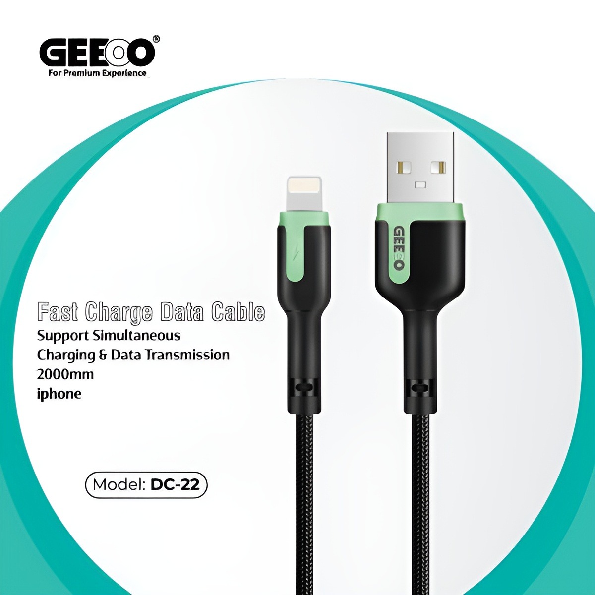 Picture of GEEOO DC-22 Fast Charging Lightning Data Cable