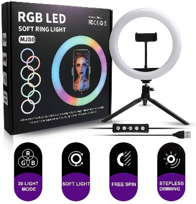 Picture of RGB LED Soft Ring Light MJ30 (Without Stand)