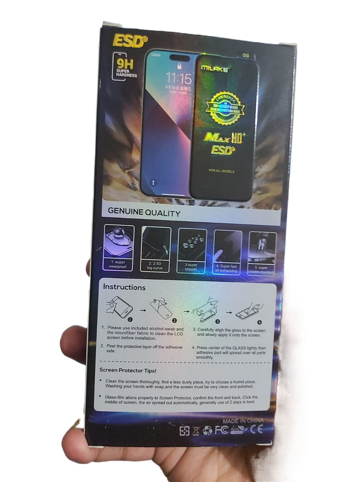 Picture of for  Vivo realme Samsung oppo redme Tecno poco Gorila Glass Screen Protector Tempered Glass Full Screen Rinbo Glass Super X Gorila Glass Screen Protector