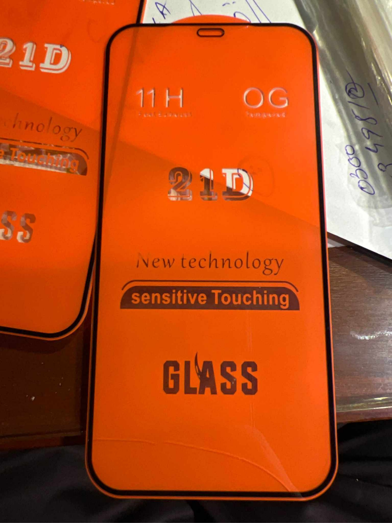 Picture of for  Vivo realme Samsung oppo redme  Tecno poco High Quality 21D Full Glue Tempered Glass Screen Protector