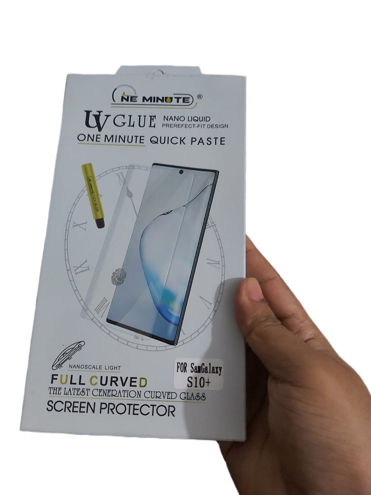 Picture of Samsung Galaxy S10+UV glue one minute Quick paste  Tempered Glass Screen Protector