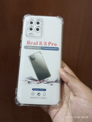 Picture of For Realme 8 / Realme 8 Pro shockproof Transparent liquid Cristal clear long time useable soft premium protective back cover