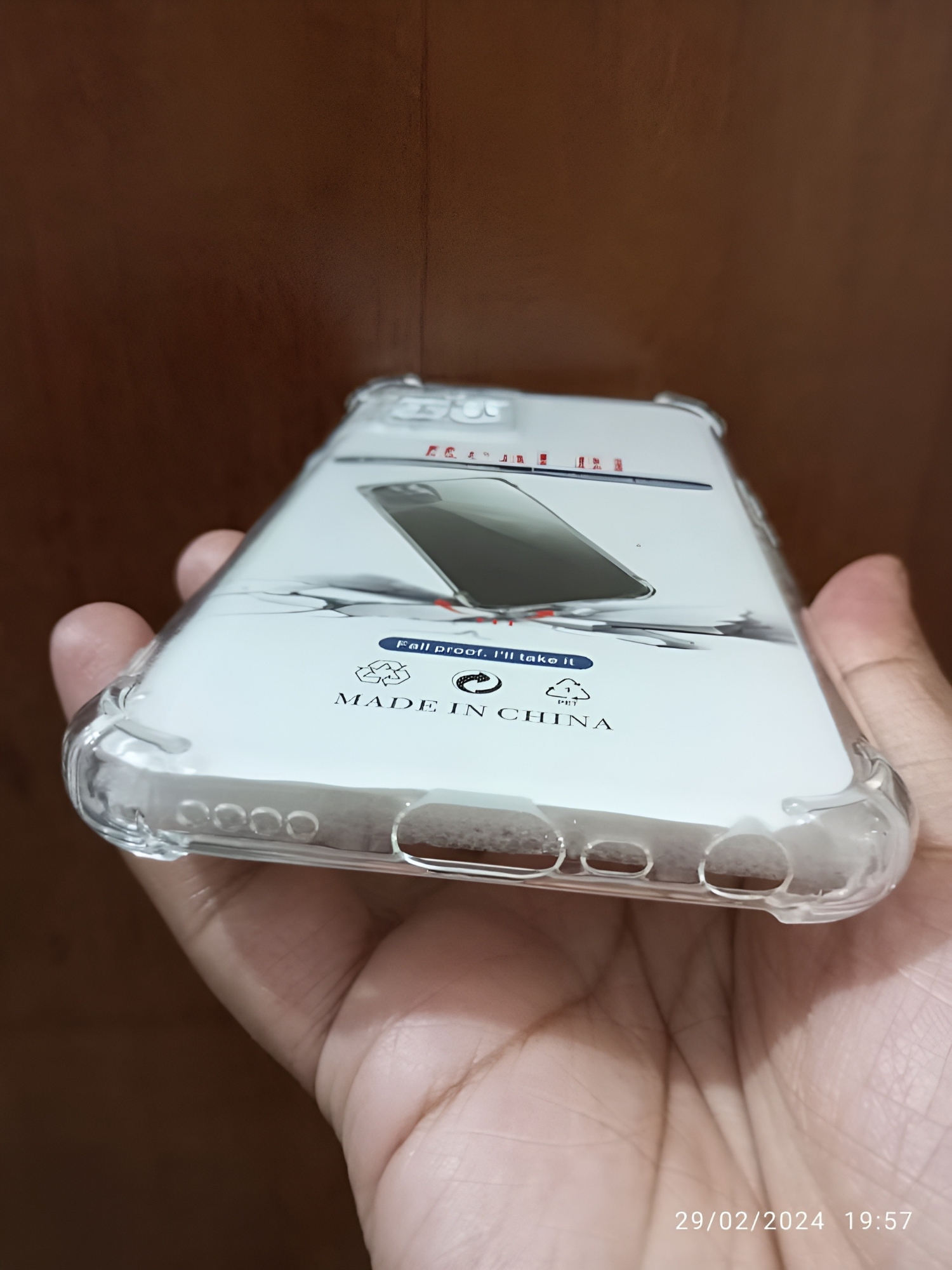 Picture of REALME 8I shockproof Transparent liquid Cristal clear long time useable soft premium protective back cover