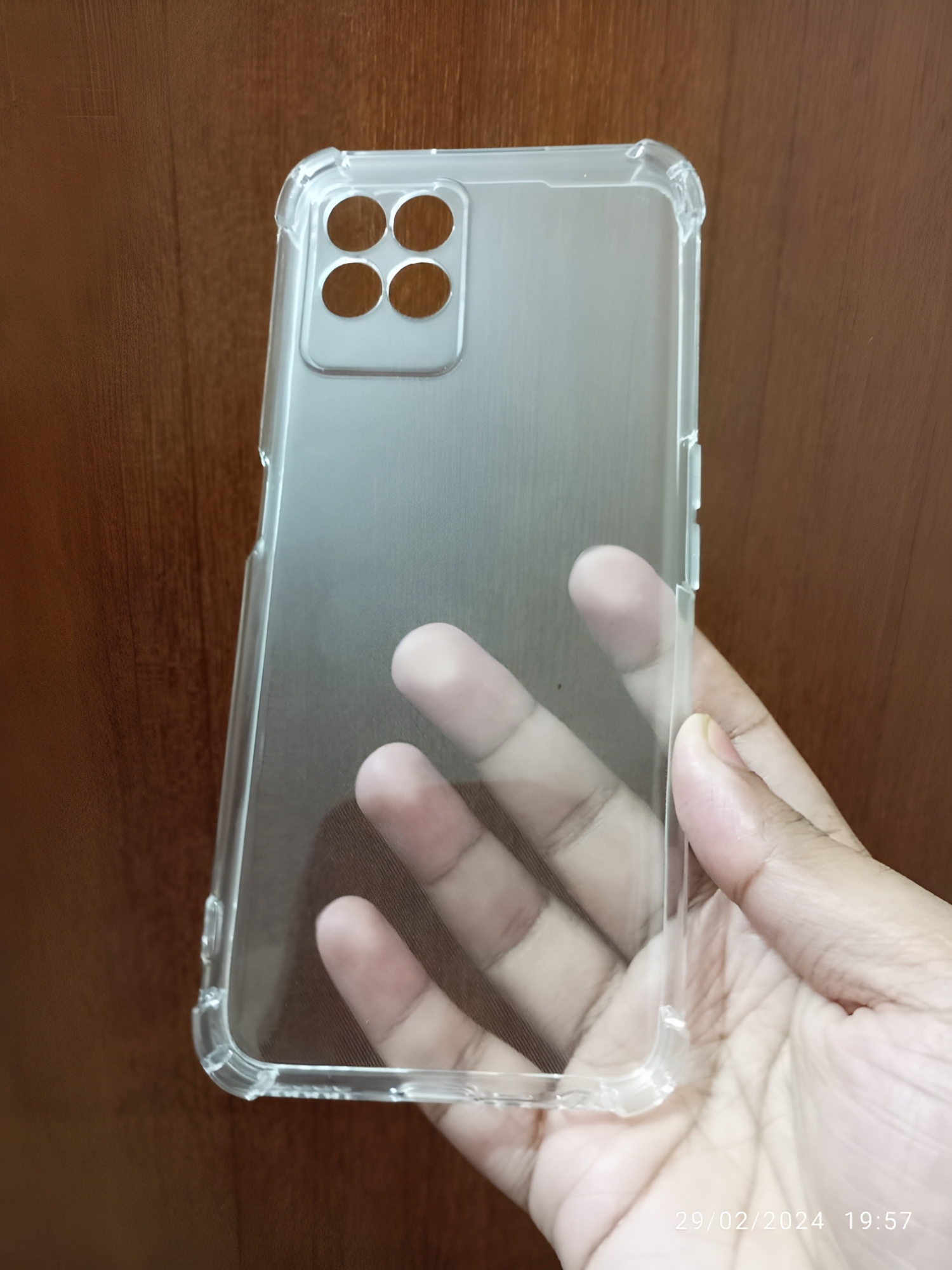 Picture of REALME 8I shockproof Transparent liquid Cristal clear long time useable soft premium protective back cover