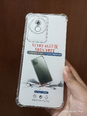 Picture of VIVO Y02/Y02A/Y02T shockproof Transparent liquid Cristal clear long time useable soft premium protective back cover
