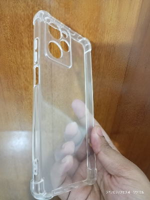 Picture of REDME NOTE 12PRO/POCO X5PRO shockproof Transparent liquid Cristal clear long time useable soft premium protective back cover