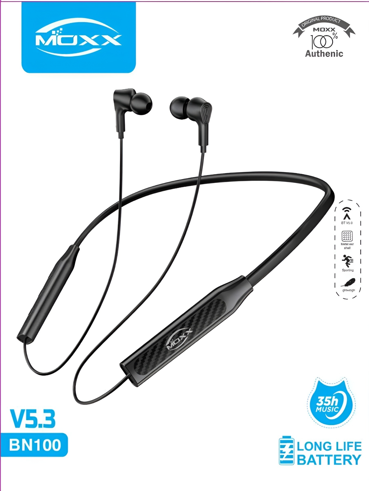Picture of MOXX Wireless Neckband (BN-100) – Black