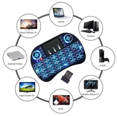 Picture of TECHG MK20 2.4GHz + Wireless Dual Mode RGB Backlit Rechargeable Mini Portable Keyboard With Touchpad