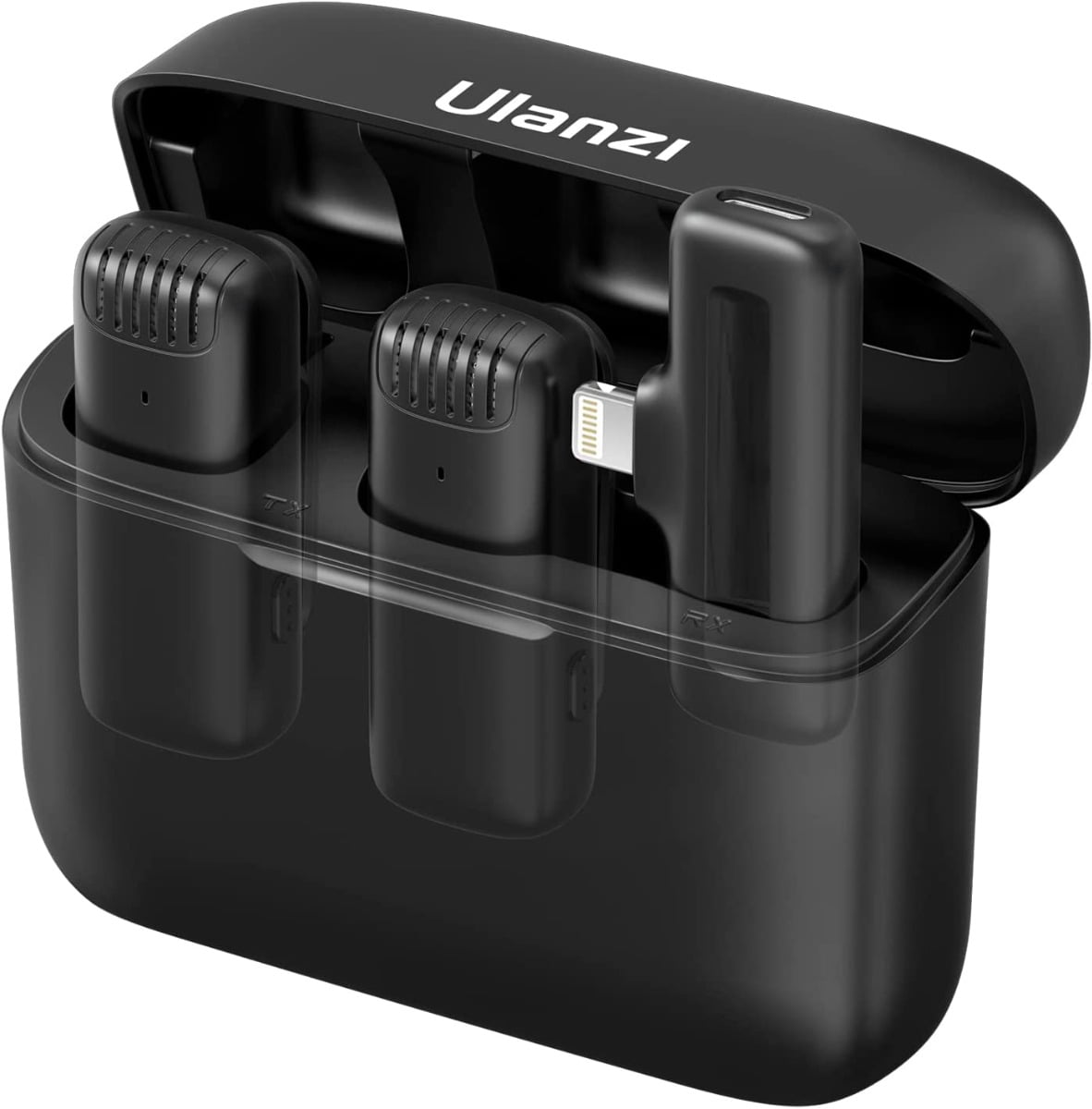 Picture of Ulanzi J12 Dual Wireless Microphone For iPhone With Charging Case