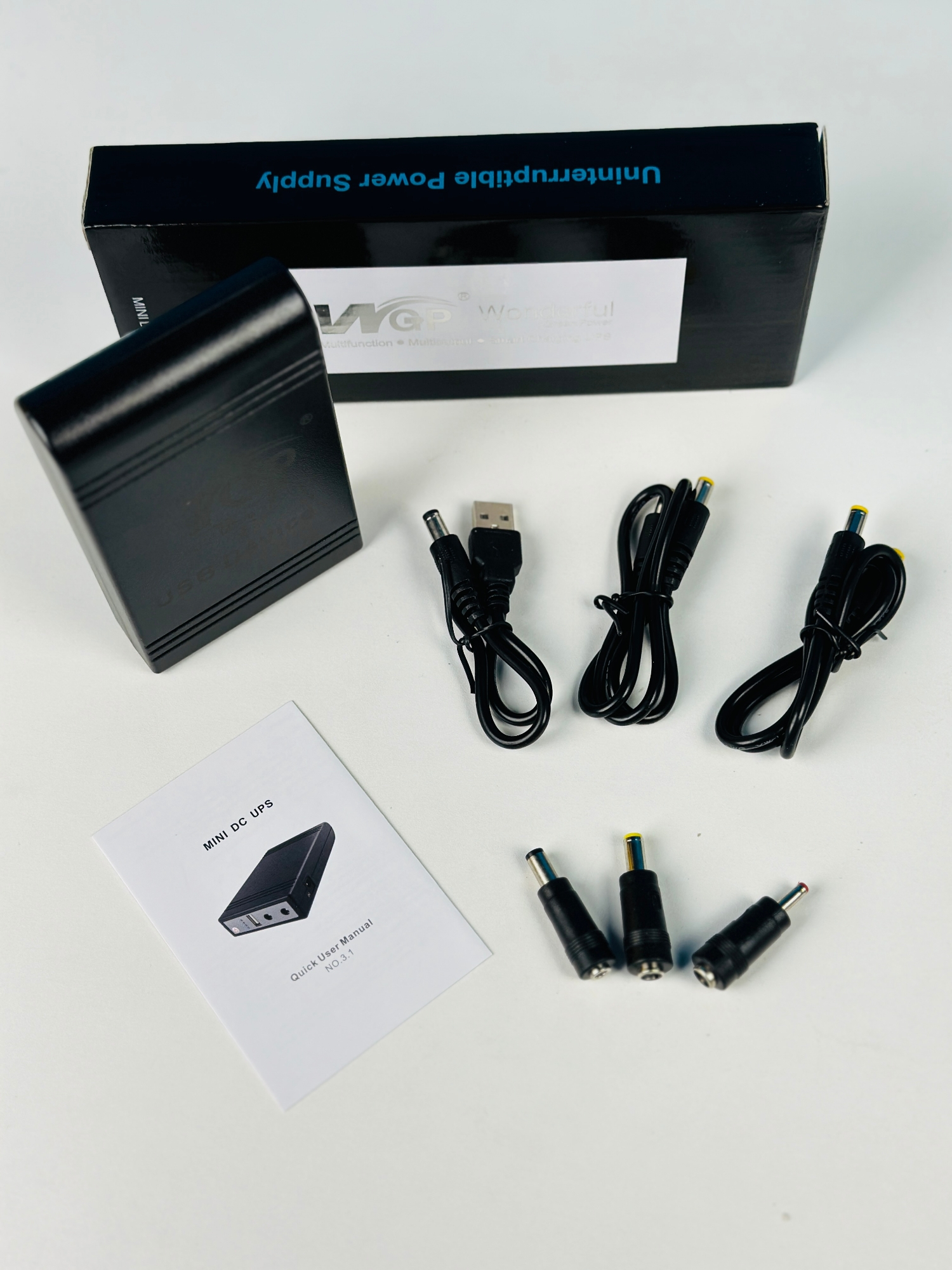 Picture of New Version WGP mini UPS 10400mAh – 5/9/12V – With 1 Year Warranty – Black