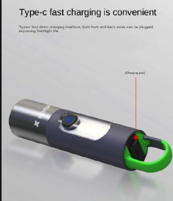 Picture of Rechargeable Flashlight Powerful Laser Camping Usb Long Duration Flash Lamp Super High Power Brightness LED Portable Flash Lamp