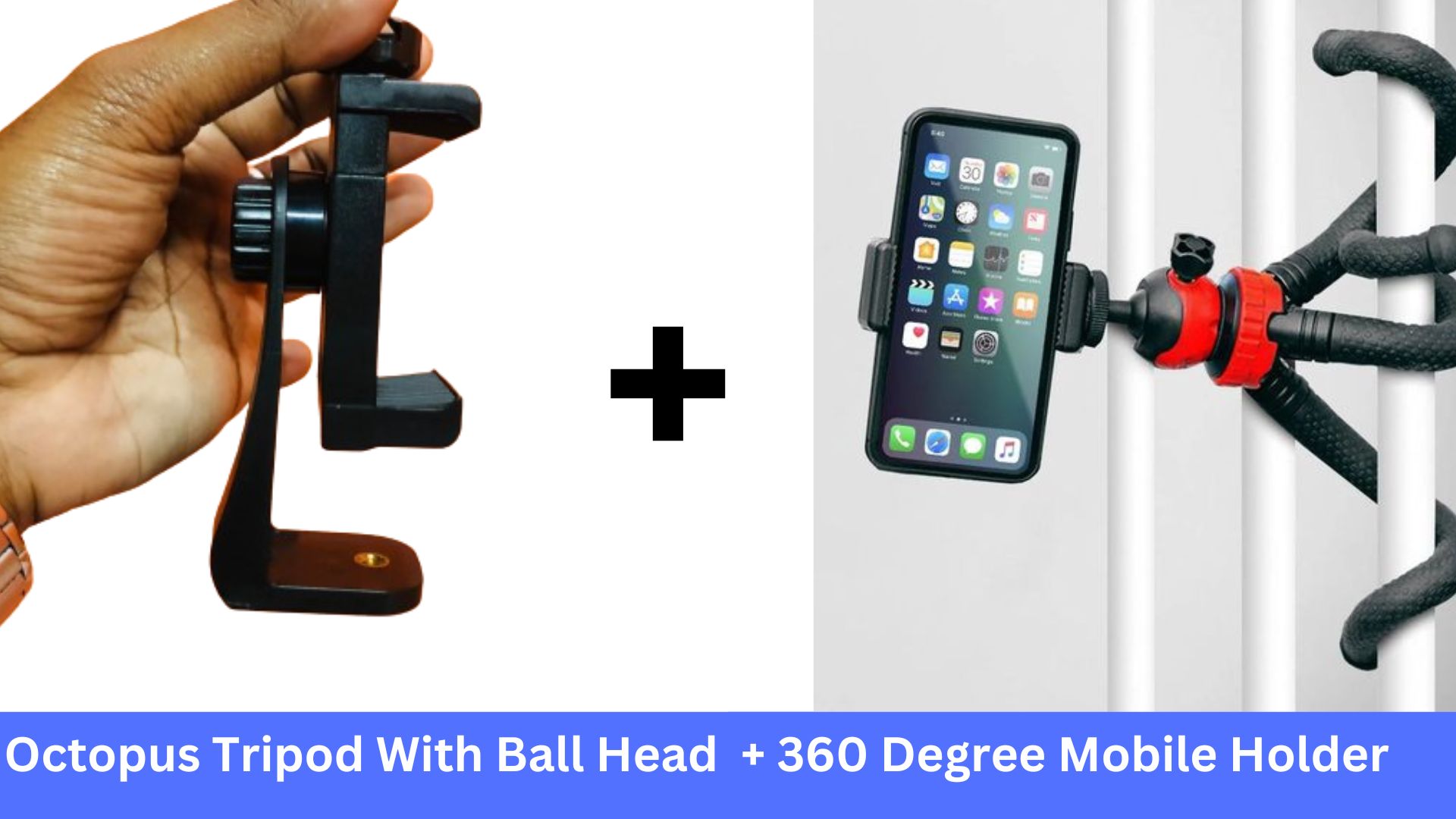 Picture of Combo! Octopus Tripod With Ball Head- Best For DSLR Or Smartphone Vlogging & Table Stand