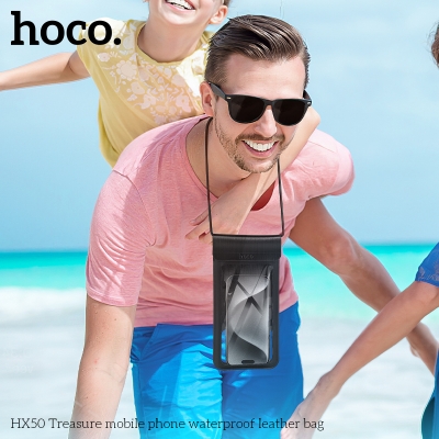 Picture of Hoco Widely Compatible Ipx8 Waterproof Leather Bag (HX50) – Black