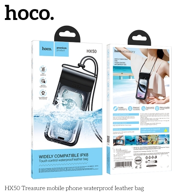 Picture of Hoco Widely Compatible Ipx8 Waterproof Leather Bag (HX50) – Black