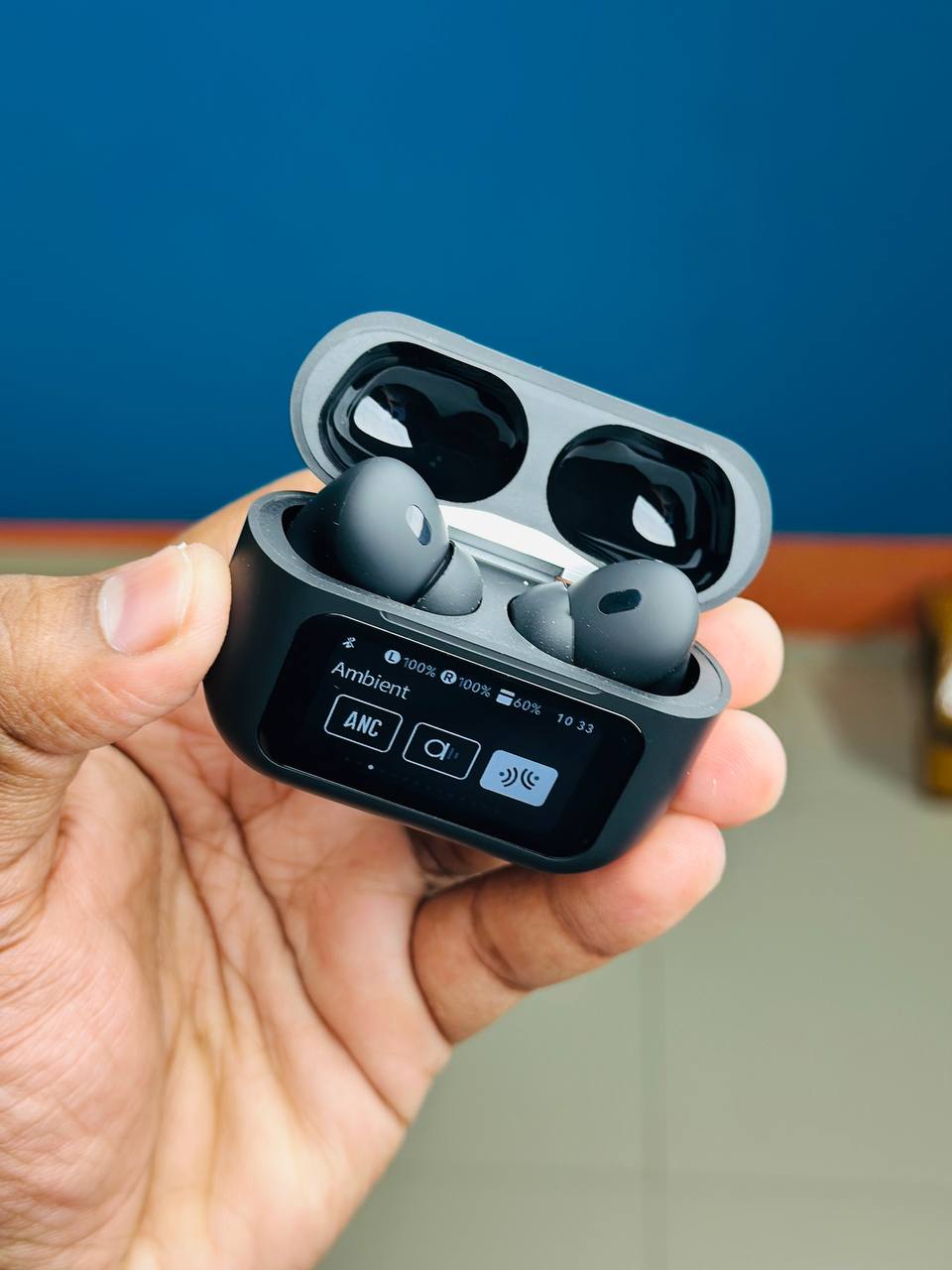 Picture of A9 Pro ANC Touch Screen Display Earbuds – Black