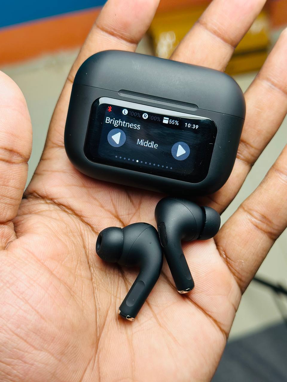 Picture of A9 Pro ANC Touch Screen Display Earbuds – Black