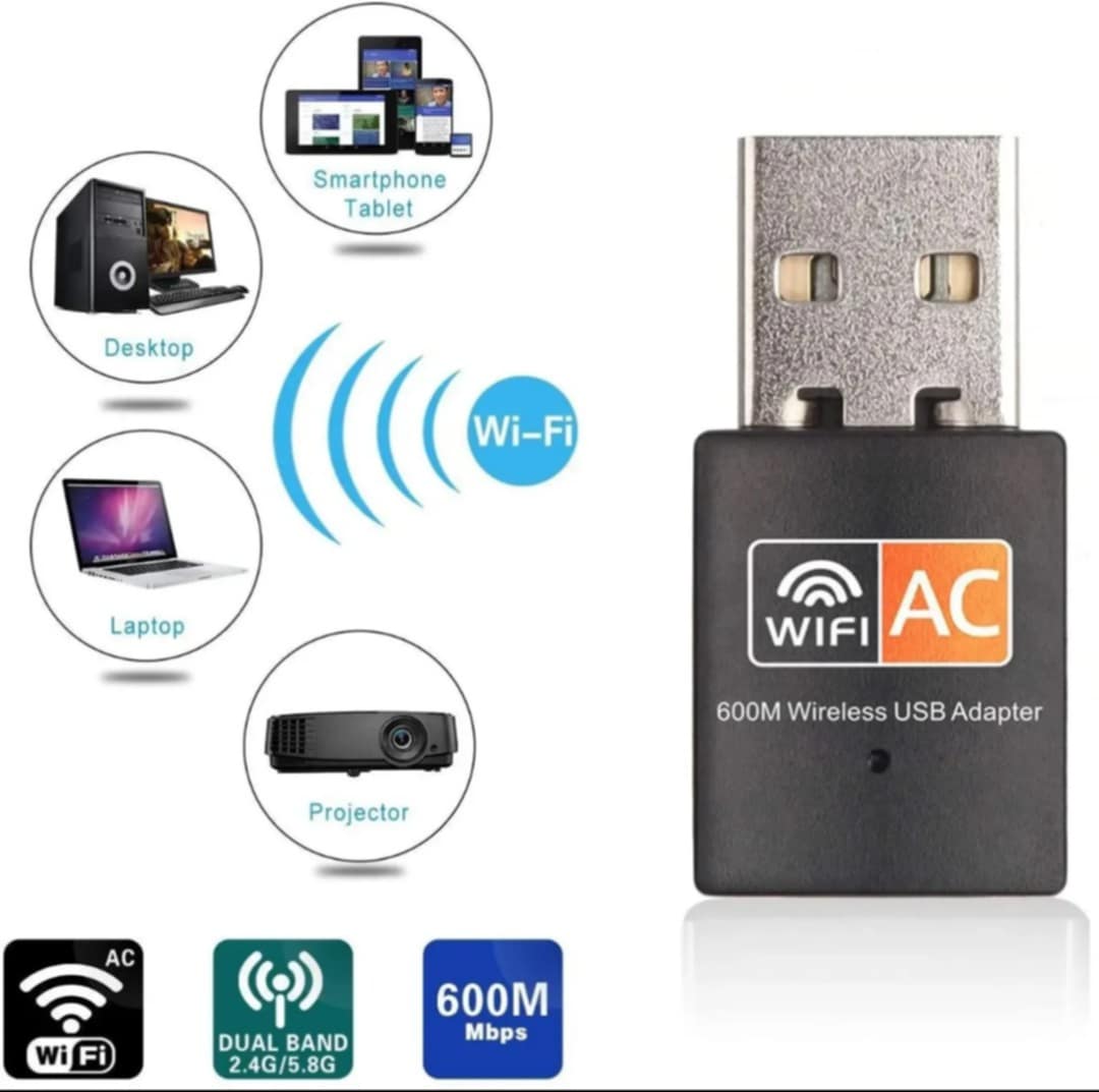 Picture of TECHG 600M Wireless USB 2.0 WiFi Adapter WI-FI Network Card 802.11n Networking WIFI Adapter for Desktop PC