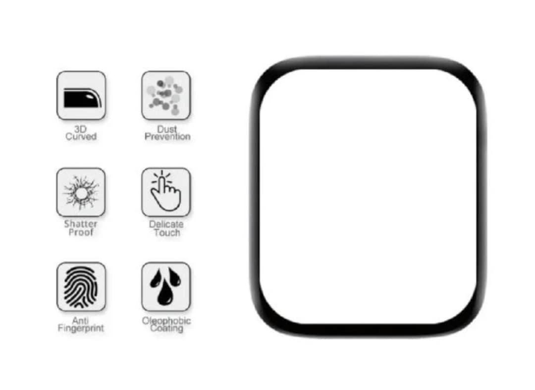 Picture of For Apple 46 MM Smart Watch Screen Protector Glass, Anti-Scratch Ultimate Protection for Your Watch
