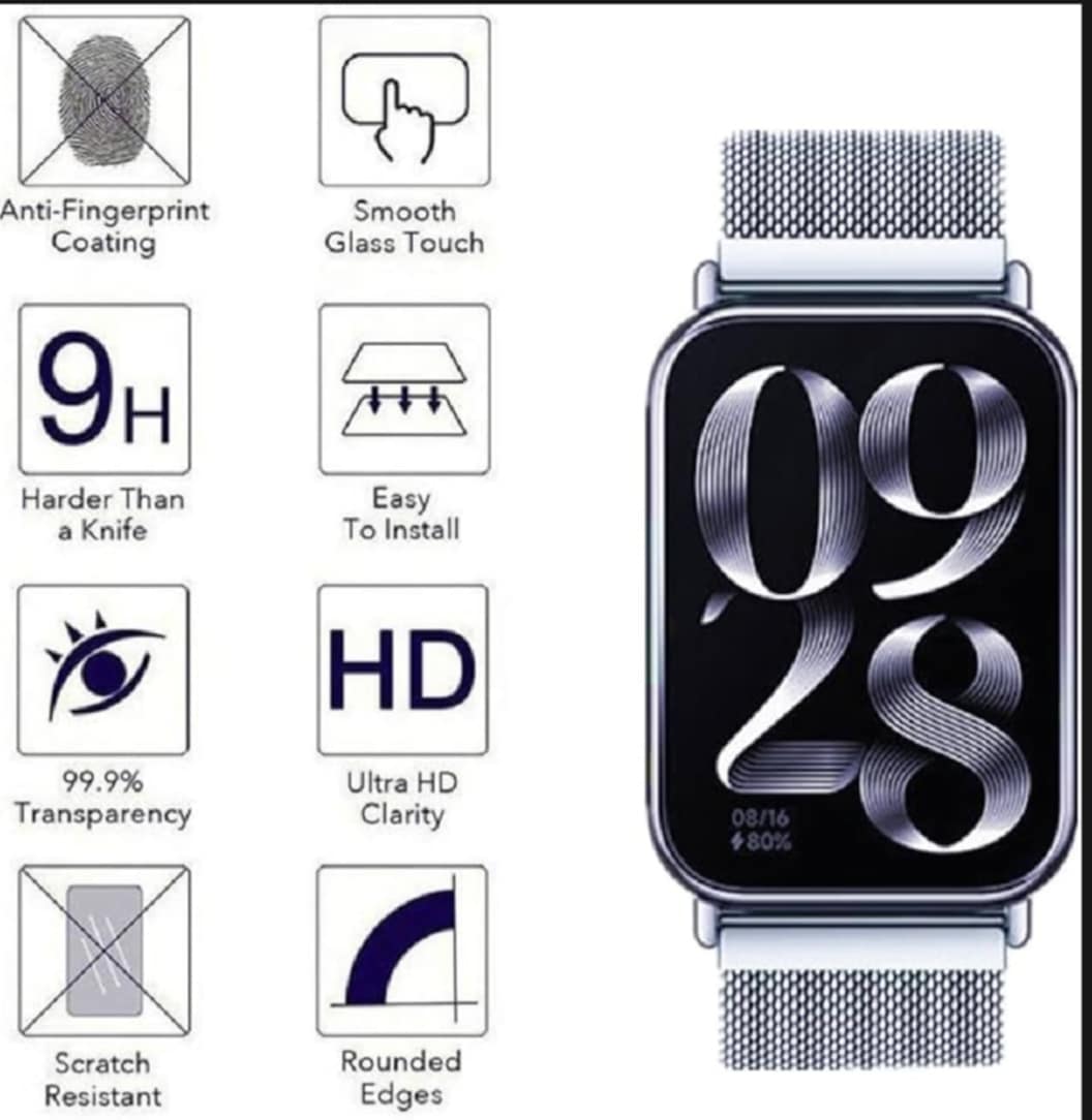 Picture of Mi Band 8 Pro Smart Band PMMA Plastic Full Screen Coverage Screen Protector