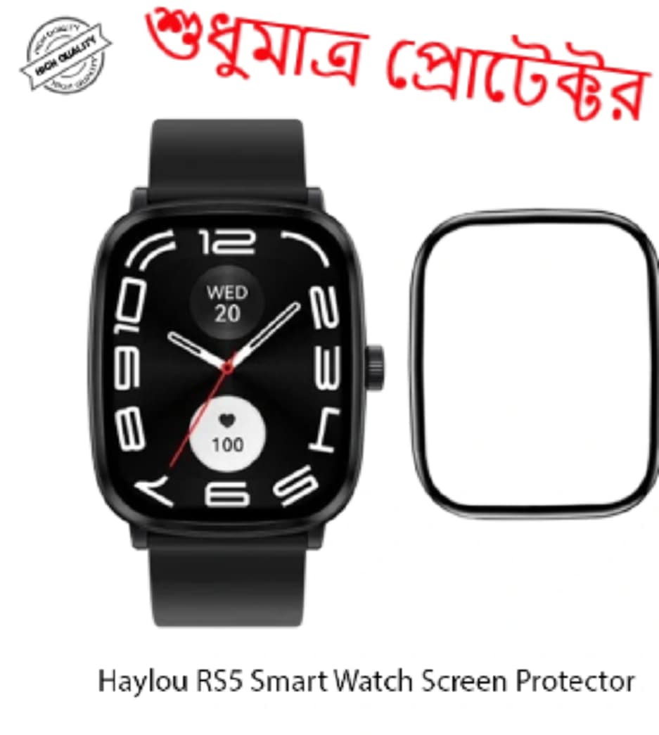 Picture of Haylou Rs5 SmartWatch Plastic Full Coverage HD Clear 3D Curved Edge Screen Protector
