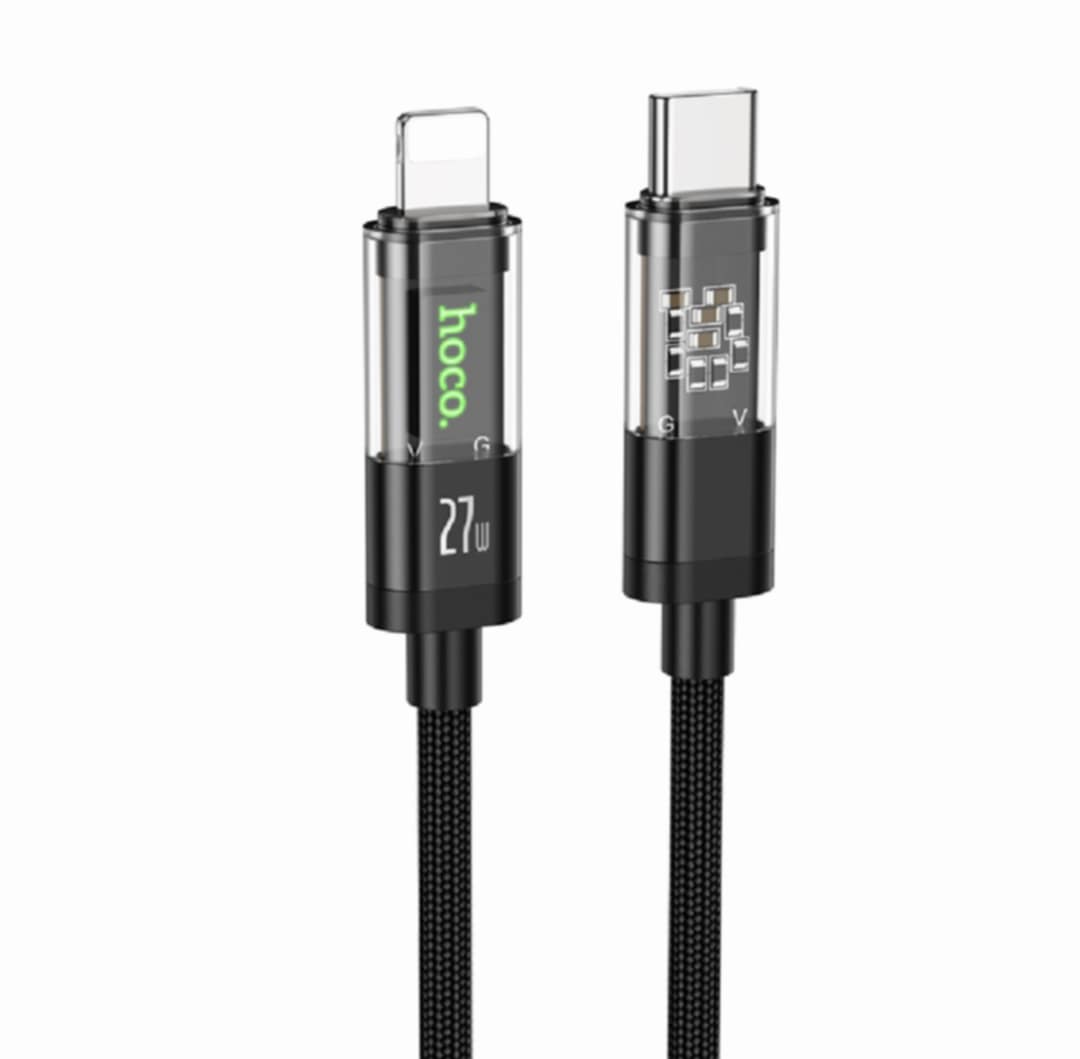 Picture of Hoco U116 Transparent Discovery Edition 27W PD Charging Data Cable for iP