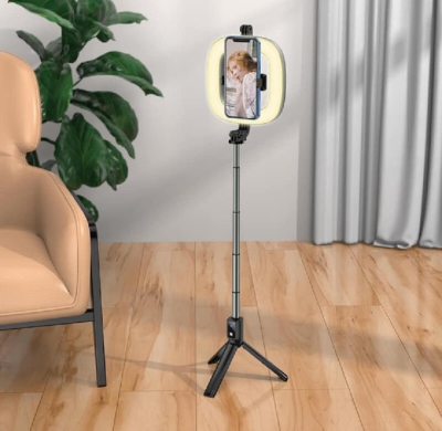 Picture of Hoco LV03 Plus Showfull Fill Light Live Broadcast TikTok Stand Holder Selfie Mobile Tripod