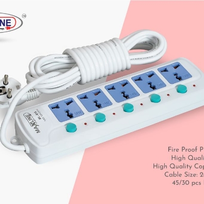 Picture of Maxline 5 Port Multi Extension Socket Model: ML-815-2 Miter Wire ( 7 Fit/Hand )