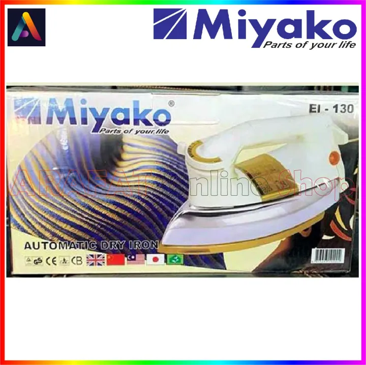 Picture of Miyako heavy weight Automatic Electric Dry iron | Capacity : 1000 Watt | Model : EI-130