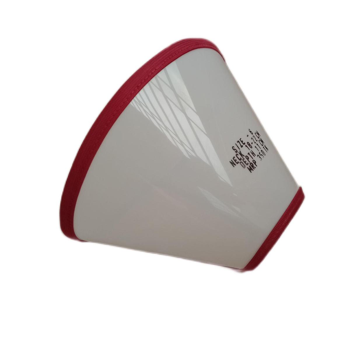Picture of E Collar/Elizabethan Collar/Pet Recovery Cone Collar/Pet Surgical Cone Collar food color (Size-06/For Cat)