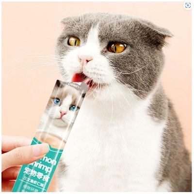 Picture of Cat Treat Snacks Chicken Tuna Salmon Flavor Cat Wet Snacks Food Pet Food 2 Flavour Mix  (Combo Pack 10 Pices )