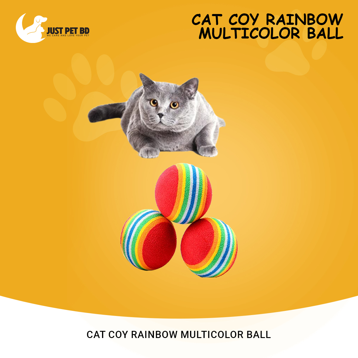 Picture of Cat Coy Rainbow Multicolor Ball