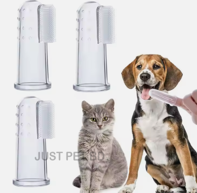 Picture of Portable Soft Silicone Dog Cat Tooth Cleaning Brush Pet Finger Toothbrush