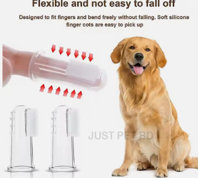 Picture of Portable Soft Silicone Dog Cat Tooth Cleaning Brush Pet Finger Toothbrush