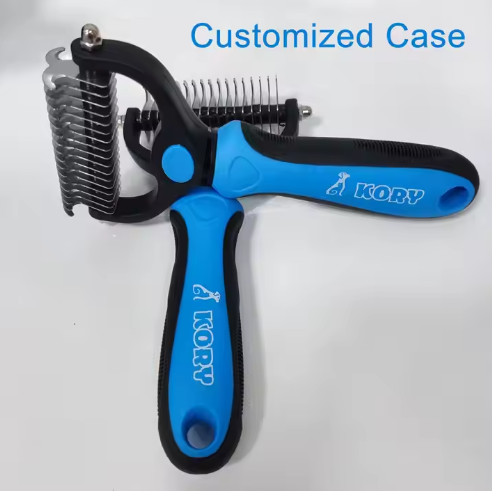 Picture of Pet Hair Removal Brush Double sided For Long Hair Deseeding Comb Pet Fur Knot Cutter Dog Grooming Shedding Tools