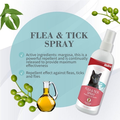 Picture of Bioline Flea &Tick Spray for cat and dogs