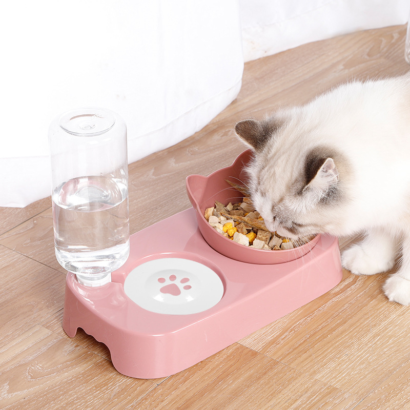 Picture of 2 in 1 Pet Feederl With Water Bottle Automatic Pet Drinkingl Foodl Outdoorrtable Pet Puppy Feeding Supplies