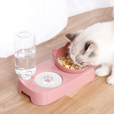 Picture of 2 in 1 Pet Feederl With Water Bottle Automatic Pet Drinkingl Foodl Outdoorrtable Pet Puppy Feeding Supplies