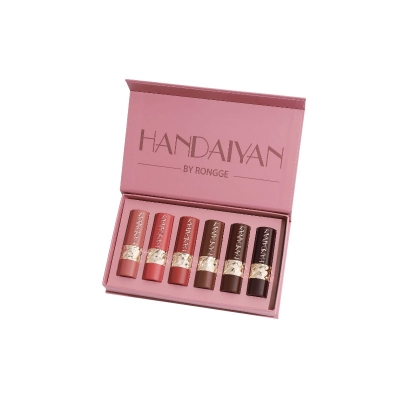 Picture of Handaiyan by Rongge Matte Lipstick Set – 6PCS Long-lasting Velvet Lipsticks
