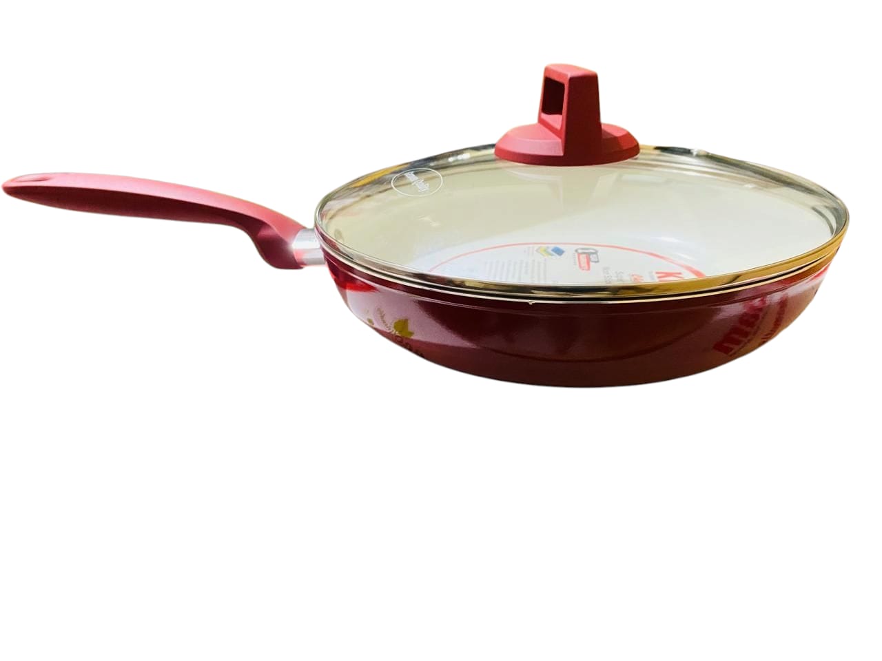 Picture of kiam frypan with glass lid inducation bottom ceramic 24 cm