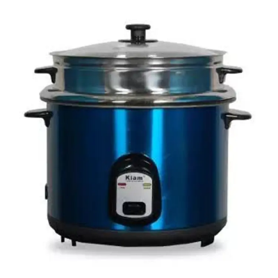 Picture of Kiam Sjbs-8704 Stainless Steel Non-Stick  Double Pot Rice Cooker - 2.8 Liter - Maroon