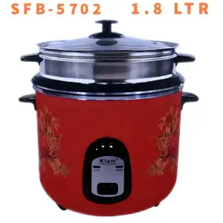 Picture of KIAM SFB 5702 DOUBLE POT(ONE SS BATI &ONE COATING BATI)  RICE COOKER 1.8 Ltr