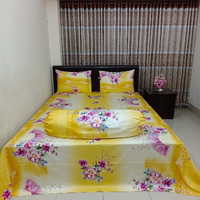 Picture of 30/30 Count Luxury Exclusive Bedsheet – King Size – 3 Pecs Set – Bright Yellow