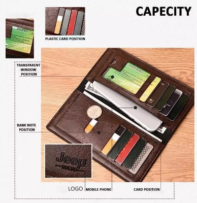 Picture of Men Jeep Wallet with Coin Bag Long Wallet - Wallet