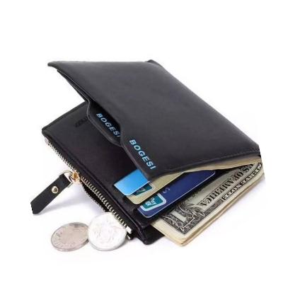 Picture of Bogesi Pu Leather Short Wallet Coin Purse Bag - Wallet For Men - মানি ব্যাগ - Wallet For Men - Wallet