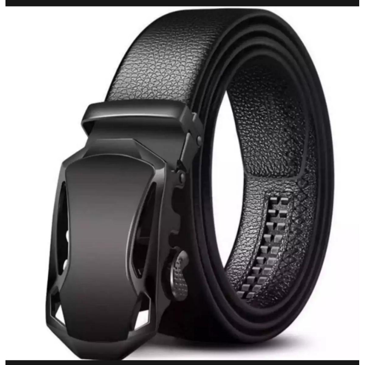Picture of Black High Quality Stylish Auto Gear Artificial Leather Belt For Men - Belt For Men - Belt