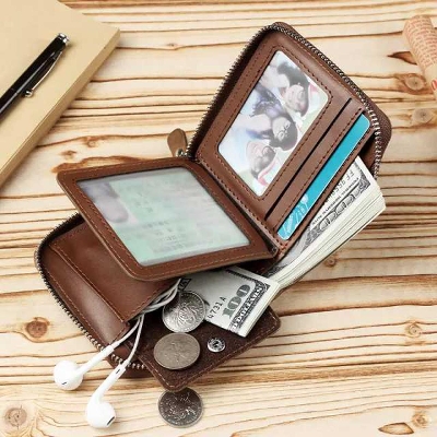Picture of New Vintage Men Wallets Coin Pocket Multi-Function Driving License Small Wallet Men Purse Card Holder Money Bag Carteira - Wallet - Wallet For Men - Wallet